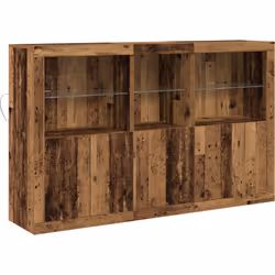 Le Buffet avec lumières LED est un super ajout à ta salle à manger, mélangeant fonction et charme rustique. Fabriqué en bois  ...