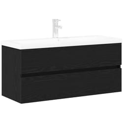 Vidaxl - Cabinet de lavabo Chêne noir 100 x 39 x 62 cm Bois d'ingénierie