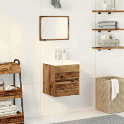 vidaXL Cabinet de lavabo Chêne noir 41 x 39 x 62 cm Bois d'ingénierie
