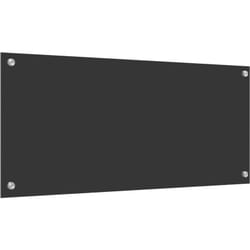 Protection Murale de Cuisine Gris Foncé 90x40x0,6 cm Verre Trempé Vidaxl