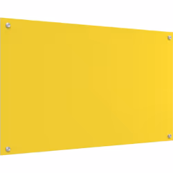 Cette Crédence de Cuisine Rectangulaire en Verre Trempé Jaune est une super addition pour n'importe quelle cuisine, alliant s ...
