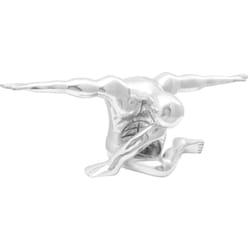 vidaXL Sculpture Argent 91,5x32x33 cm Homme Pensant en Aluminium