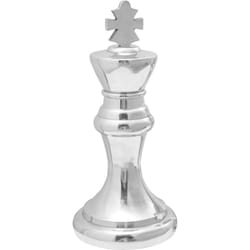 Sculptures d'échecs 2 pcs Argent Aluminium Vidaxl