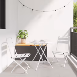 Cet ensemble de chaises d'extérieur compact est tout about le style et la flexibilité, parfait pour égayer n'importe quel pat ...