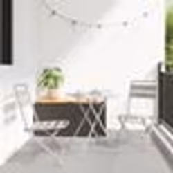 vidaXL Chaises de jardin pliantes 2 pcs Beiges 42x52x82 cm Acier enduit de poudre