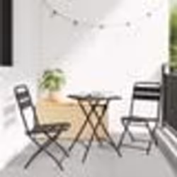 vidaXL Chaises de jardin pliantes 2 pcs Anthracite 42x52x82 cm Acier enduit de poudre