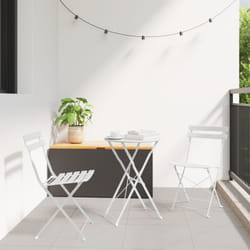 Vidaxl - Chaises de jardin pliantes 2 pièces blanches en acier
