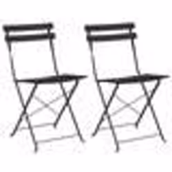Chaises de jardin pliantes vidaXL 2 pcs anthracite en acier