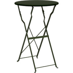 Table Bistrot Pliable Vert Foncé Ø50x71 cm Acier Revêtu Vidaxl