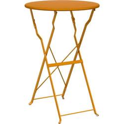 Table de bistrot pliable Jaune moutarde Ø50x71 cm Acier revêtu de poudre vidaXL