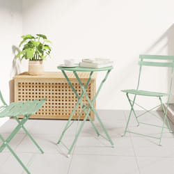 Table de jardin pliante Vert clair Ø50x71 cm Acier Vidaxl