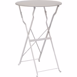 Cette table bistrot ronde moderne allie style et praticité, idéale pour tout espace extérieur, comme les balcons et les terra ...