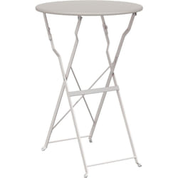 Table bistrot pliante Beige Ø50x71 cm en acier recouvert de poudre Vidaxl