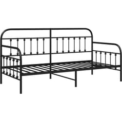 Cadre de lit transformable Noir 90x190 cm en acier Vidaxl