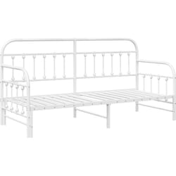 Lit avec lit gigogne Blanc 80x200 cm en Acier Vidaxl