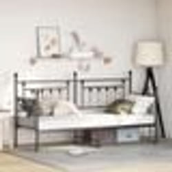 vidaXL Cadre de lit jour Noir 80x200 cm en acier 42002657