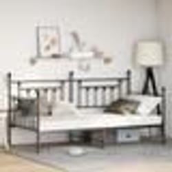 vidaXL Cadre de lit de jour Noir 100x190 cm en Acier 42002660