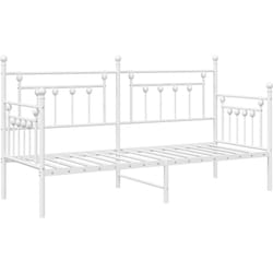 Cadre de lit daybed Blanc 75x190 cm en Acier vidaXL