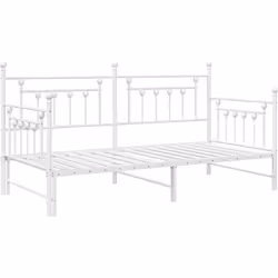 Ce cadre de lit en métal blanc avec lit gigogne est une super pièce qui combine style et pratique. Parfait pour les ados et l ...