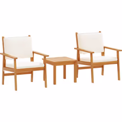 Cet ensemble de sièges en bois d'acacia pour l'extérieur combine style et fonctionnalité pour créer une super expérience en e ...