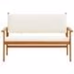 Banc de jardin vidaXL avec coussins en bois d'acacia massif