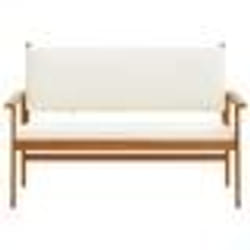 Banc de jardin vidaXL avec coussins en bois d'acacia massif