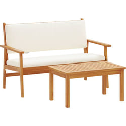 Ensemble de canapé de jardin 4 pièces avec coussins en bois d'acacia massif Vidaxl