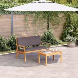 Banc de jardin vidaXL avec coussins en bois d'acacia