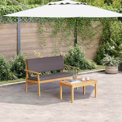 Banc de jardin vidaXL avec coussins en bois d'acacia