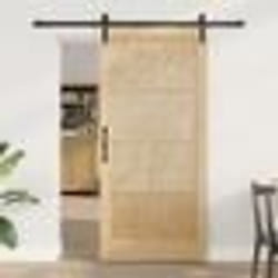 Porte Coulissante vidaXL avec Kit de Matériel 93x202 cm Bois Massif de Pin