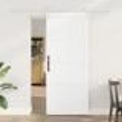 Porte Coulissante vidaXL avec Kit Matériel Blanche 83x202 cm Bois Massif Pin