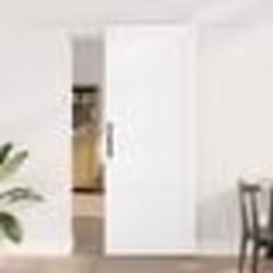 Porte Coulissante vidaXL avec matériel Blanche 83x211 cm Bois Massif Pin