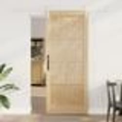 Porte Coulissante vidaXL avec Ensemble Matériel 86x211 cm en Bois Massif de Pin