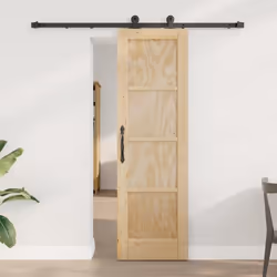 Porte Coulissante vidaXL avec Ensemble de Quincaillerie 61x198,5 cm Bois Massif Pin