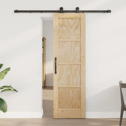 Porte Coulissante vidaXL avec Ensemble de Quincaillerie 61x198,5 cm Bois Massif Pin