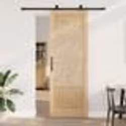Porte coulissante vidaXL avec matériel 83x232 cm Bois massif de pin