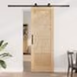 Porte Coulissante vidaXL avec Kit de Matériel 73,5x211 cm Bois de Pin Massif