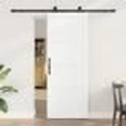 Porte coulissante ORKDAL blanche 78x202 cm en bois massif de pin