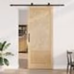 Porte coulissante vidaXL avec quincaillerie 93x232 cm Bois massif pin