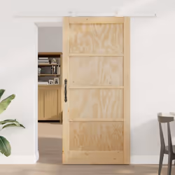 Porte coulissante vidaXL avec matériel ORKDALen bois massif de pin 3333430