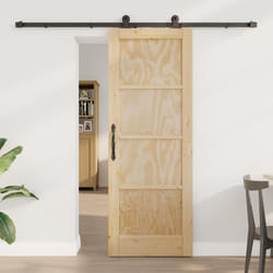 Porte coulissante vidaXL avec ensemble de matériel ORKDAL en bois massif de pin 3333466