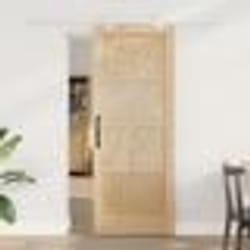 Porte Coulissante vidaXL avec Ensemble de Quincaillerie 78x202 cm en Bois Massif de Pin