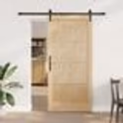 Porte coulissante vidaXL avec quincaillerie 93x202 cm en bois massif de pin