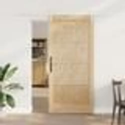 Porte coulissante vidaXL avec ensemble matériel 93x202 cm en bois massif de pin