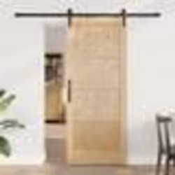 Porte Coulissante vidaXL avec Ensemble de Matériel 83x202 cm Bois de Pin Massif
