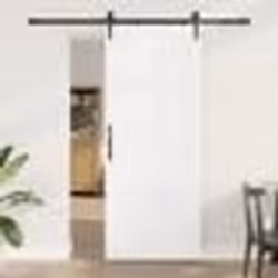 Porte coulissante vidaXL avec matériel blanc 86x211 cm en pin massif