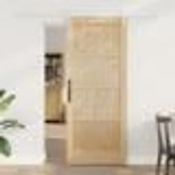 Porte Coulissante vidaXL avec Kit de Matériel 83x202 cm en Bois Massif Pin