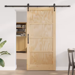Porte coulissante vidaXL avec quincaillerie ORKDALen bois massif de pin 3333822