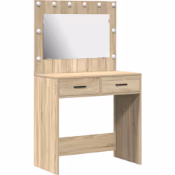 Cette table de toilette combine praticité et style moderne, en faisant un must-have pour toute chambre. Fabriquée en bois d'i ...