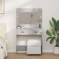 Coiffeuse Gris Béton 78.5 X 41 X 135 Cm Bois D'Ingénierie Vidaxl